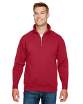 bayside ba920 unisex 9.5 oz., 80/20 quarter-zip pullover sweatshirt Front Thumbnail