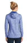 sport-tek lst225 ladies posicharge ® electric heather fleece hooded pullover Back Thumbnail