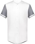Augusta Sportswear 6910 Youth Cutter+ Full Button Baseball Jersey Front Thumbnail