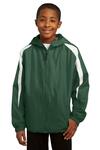 sport-tek yst81 youth fleece-lined colorblock jacket Front Thumbnail