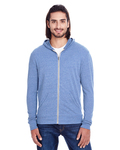 Threadfast Apparel 302Z Unisex Triblend Full-Zip Light Hoodie Front Thumbnail