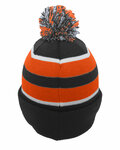 Pacific Headwear 641K Knit Fold Over Pom-Pom Beanie Back Thumbnail