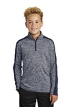 Sport-Tek YST397 Youth PosiCharge ® Electric Heather Colorblock 1/4-Zip Pullover Front Thumbnail