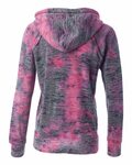 weatherproof w1162 weatherproof w1162 ladies' courtney burnout v-notch hooded fleece Back Thumbnail