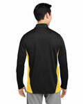 harriton m786 men's flash snag protection plus il colorblock quarter-zip Back Thumbnail