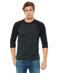 Bella + Canvas 3200 Unisex 3/4-Sleeve Baseball T-Shirt Front Thumbnail