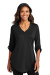 port authority lk6840 ladies city stretch 3/4-sleeve tunic Front Thumbnail