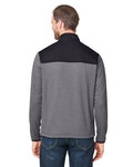 core365 ce74 men's venture heathered stripe hybrid jacket Back Thumbnail