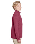 Team 365 TT31HY Youth Zone Sonic Heather Performance Quarter-Zip Side Thumbnail