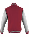 Just Hoods By AWDis JHA043 Men's 80/20 Heavyweight Letterman Jacket Back Thumbnail