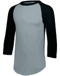 augusta sportswear ag4420 adult 3/4-sleeve baseball jersey Side Thumbnail