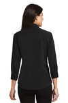 port authority l612 ladies 3/4-sleeve easy care shirt Back Thumbnail