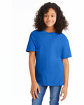 hanes 498y youth 4.5 oz., 100% ringspun cotton nano-t® t-shirt Front Thumbnail