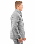 burnside b8713 adult box quilted puffer jacket Side Thumbnail