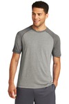 sport-tek st400 posicharge ® tri-blend wicking raglan tee Front Thumbnail