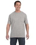 Hanes H5590 Authentic-T ® 100% Cotton T-Shirt with Pocket Front Thumbnail
