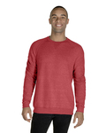 Jerzees 91MR Snow Heather French Terry Raglan Crew Front Thumbnail