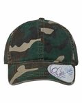 infinity her hattie women's garment-washed fashion print cap Front Thumbnail