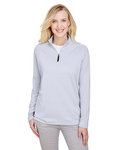 Devon & Jones DG480W CrownLux Performance™ Ladies' Clubhouse Micro-Stripe Quarter-Zip Front Thumbnail