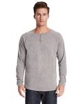 Next Level 6072 Men's Triblend Long-Sleeve Henley Front Thumbnail