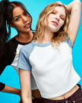 Bella + Canvas 1201 Ladies' Micro Ribbed Raglan Baby Tee Front Thumbnail
