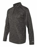 badger sport 4172 adult adult tonal blend performance quarter-zip long-sleeve pullover Side Thumbnail