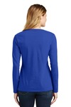 port & company lpc450vls ladies long sleeve fan favorite v-neck tee Back Thumbnail