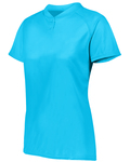 Augusta Sportswear AG1567 Ladies Attain Wicking Two-Button Softball Jersey Front Thumbnail
