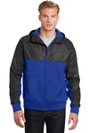 sport-tek jst50 embossed hybrid full-zip hooded jacket Front Thumbnail