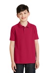 port authority y500 youth silk touch™ polo Front Thumbnail