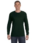Hanes 5586 Authentic-T ® 100% Cotton Long Sleeve T-Shirt Back Thumbnail