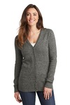 port authority lsw415 ladies marled cardigan sweater Front Thumbnail