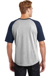 sport-tek t201 short sleeve colorblock raglan jersey Back Thumbnail