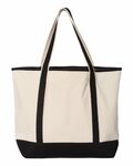 Q-Tees Q1500 | 34.6L Large Canvas Deluxe Tote | ShirtSpace