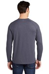 sport-tek st400ls posicharge ® long sleeve tri-blend wicking raglan tee Back Thumbnail