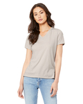 Bella + Canvas 6405CVC Ladies' Relaxed Heather CVC Jersey V-Neck T-Shirt Front Thumbnail