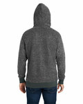 j america 8711ja unisex aspen fleece pullover hooded sweatshirt Back Thumbnail
