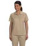 Harriton M374W Women's Polytech Mesh Insert Polo Front Thumbnail