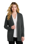 port authority lsw2890 women's easy care open-front cardigan sweater Front Thumbnail