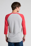 Jerzees J560R Unisex Premium Blend Combed Ring Spun 3/4-Sleeve Raglan Back Thumbnail