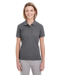 UltraClub UC100W Women's Heathered Pique Polo Front Thumbnail