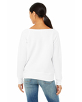 bella + canvas 7501 women's sponge fleece wide-neck sweatshirt Back Thumbnail