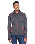 North End 88697 Men's Flux Mélange Bonded Fleece Jacket Back Thumbnail