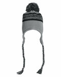 j america 5007ja backcountry knit pom hat Front Thumbnail