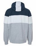 j america 8644 men's varsity pullover hooded sweatshirt Back Thumbnail