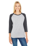 LAT LA3530 Ladies'' Baseball T-Shirt Front Thumbnail