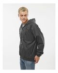 Burnside 9728 Men's Nylon Hooded Coaches Jacket Side Thumbnail