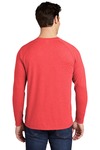 sport-tek st400ls posicharge ® long sleeve tri-blend wicking raglan tee Back Thumbnail
