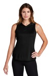 Sport-Tek LST410 Ladies PosiCharge ® Tri-Blend Wicking Draft Hoodie Tank Front Thumbnail
