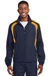 sport-tek jst60 colorblock raglan jacket Front Thumbnail